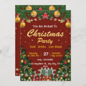 Bearbeitung der Einladungskarte für Weihnachten (Vorne/Hinten)