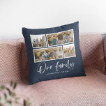 Bearbeitung der Hintergrundfarbe unserer FotoColla<br><div class="desc">Kissen mit den Worten "Unsere Familie" in einem weißen stylishen Skript mit 4 Fotos mit weißem Rand um sie herum angeordnet Seite an Seite auf der Vorder-und Rückseite, sodass es insgesamt 8 Fotos, die Sie mit Ihren eigenen Fotos gegen eine bearbeitbare Hintergrundfarbe (klicken Sie auf "anpassen", um die Hintergrundfarbe zu...</div>