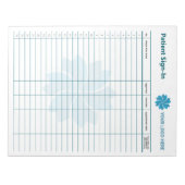 Bearbeitung der Patientenanmeldung Notizblock (Vorderseite)