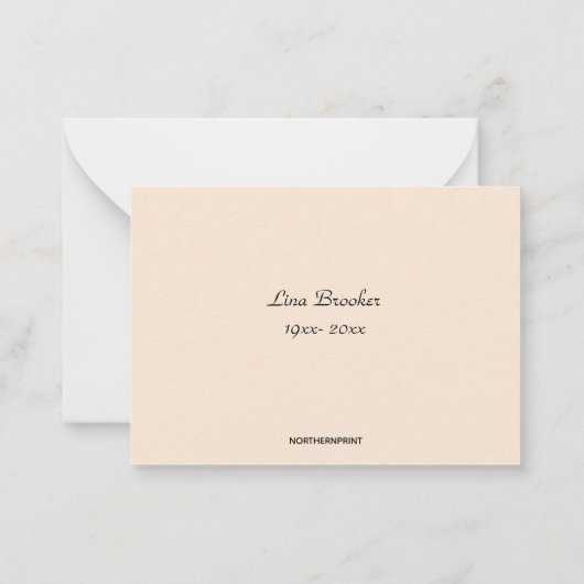 Bearbeitung der Tree-Silhouette Mitteilungskarte (Rückseite)