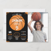 Bearbeitung des Basketball-Fotos Einladung (Vorderseite)