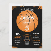 Bearbeitung des Basketballkorbs Einladung (Vorderseite)