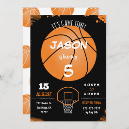 Bearbeitung des Basketballkorbs Einladung