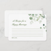 Bearbeitung eines Rezeptes für eine glückliche Ehe Begleitkarte (Vorne/Hinten)