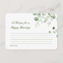 Bearbeitung eines Rezeptes für eine glückliche Ehe Begleitkarte