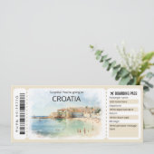 Bearbeitung Kroatien Flugzeug Ticket, Kroatien Rei Einladung (Stehend Vorderseite)