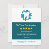 Bearbeitung von Endodontie beim nächsten Termin Einladung (Rückseite)