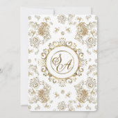 Bearbeitung von Gold und White Wedding Einladung (Rückseite)