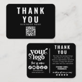 Bearbeitung von Logos Retro Schwarz-weiß danke Begleitkarte (Vorne/Hinten)