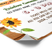 Bearbeitung von Sonnenblumen Bauer Markt Flyer Poster (Ecke)