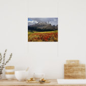 Bearberry im Frühherbst Athabasca Peak in Poster (Küche)