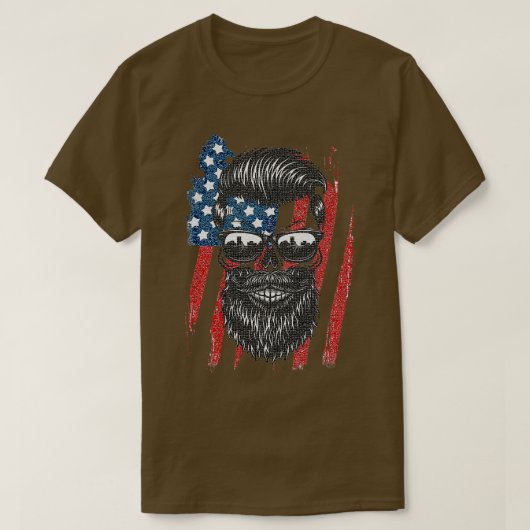 Beard American Flag Classic TShirt (Design vorne)