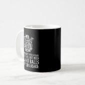 Beard and Balls Masculine Viking God Odin Pagan Al Kaffeetasse (Vorderseite Links)