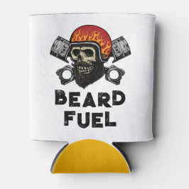 BEARD FUEL Funny Men Skull & Flames Joke Geschenk Dosenkühler
