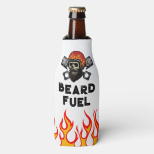 BEARD FUEL Funny Men Skull & Flames Joke Geschenk Flaschenkühler