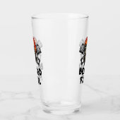 BEARD FUEL Funny Men Skull & Flames Joke Geschenk Glas (Links)