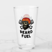 BEARD FUEL Funny Men Skull & Flames Joke Geschenk