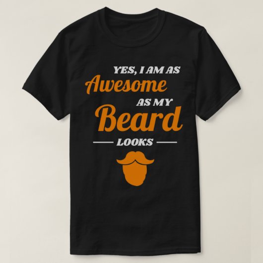 Beard Full Mustache Men Gift 20 T-Shirt (Design vorne)