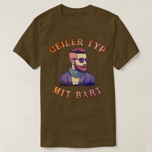 Beard Hipster Vollbart Vorsicht Klassisches TShirt (Design vorne)