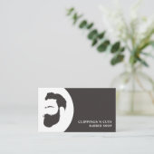 Beard-Logo, Männerbörse-Visitenkarte Visitenkarte (Stehend Vorderseite)