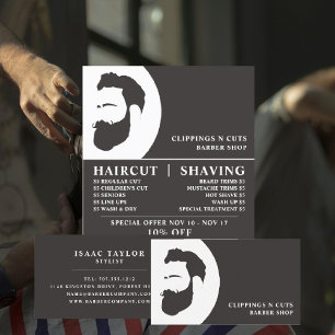 Beard-Logo, Männerbörse-Visitenkarte Visitenkarte