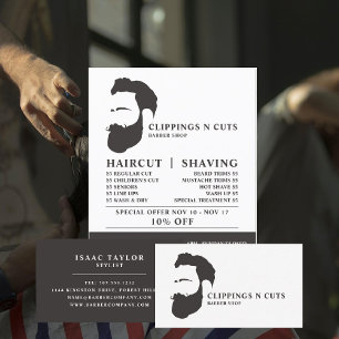 Beard-Logo, Männerbügel Visitenkarte