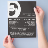 Beard-Logo, Männerwerbung Flyer (Hand)