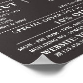 Beard-Logo, Männerwerbung Poster (Ecke)