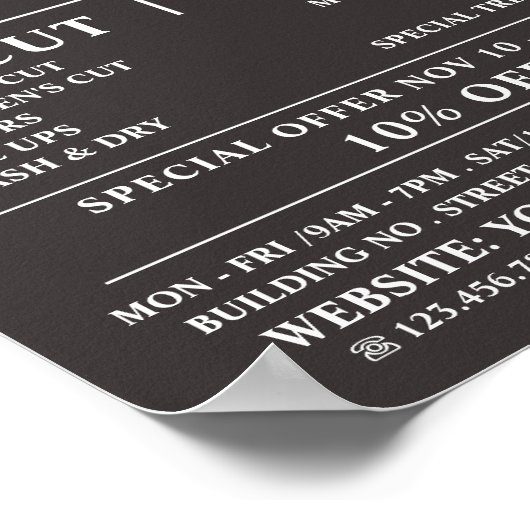 Beard-Logo, Männerwerbung Poster (Ecke)