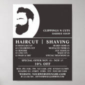 Beard-Logo, Männerwerbung Poster (Vorne)