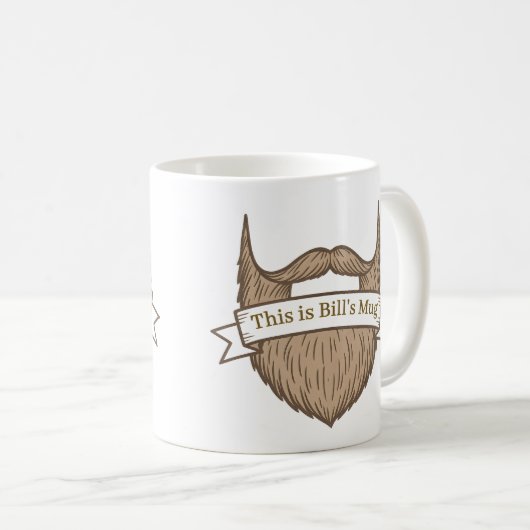 Beard Lover Add Your Name Funny Gift Kaffeetasse (VorderseiteRechts)