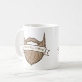 Beard Lover Add Your Name Funny Gift Kaffeetasse (Vorderseite Links)