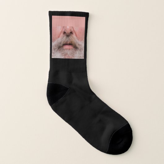 Beard Manly Mustache Ältere Mann Männliche Mundwan Socken (Rechts - Außen)