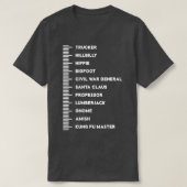 Beard Measurement Beard Chart Funny T-Shirt (Design vorne)