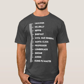 Beard Measurement Beard Chart Funny T-Shirt
