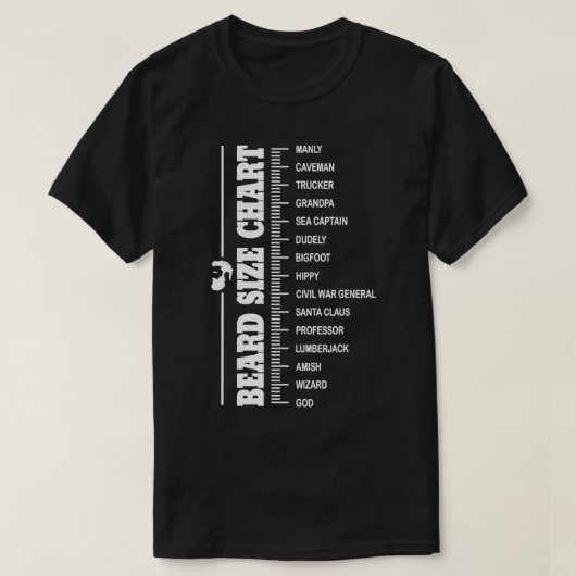 Beard Measurement Chart Beard 1 T-Shirt (Design vorne)