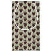 Beard Mustache Brille Muster kleine Geschenktasche Geschenktüte (Rückseite)