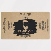 Beard Oil Label Template Package product add logo Etiketten (Design 2)
