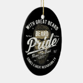 Beard Pride | Großer Bart große Verantwortung Keramikornament (Rechts)