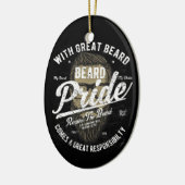 Beard Pride | Großer Bart große Verantwortung Keramikornament (Links)