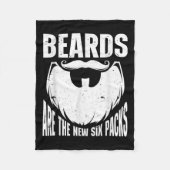 Beard Quote Beards Are The New Six Pack  Fleecedecke (Vorderseite)