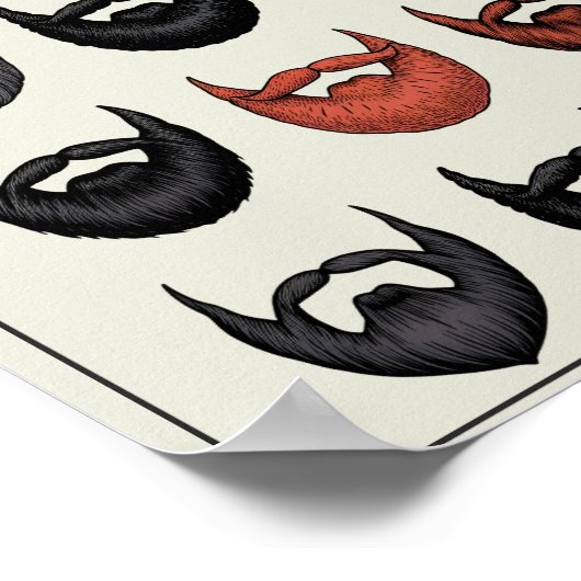 Beard Rating Scale | Funny Wall Art for Bearded Me Poster (Ecke)