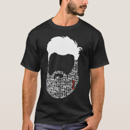 beard rotes Weiß T-Shirt
