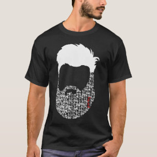 beard rotes Weiß T-Shirt