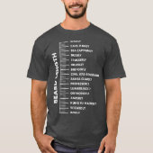 Beard Ruler Length Gift für Bartleute T-Shirt (Vorderseite)