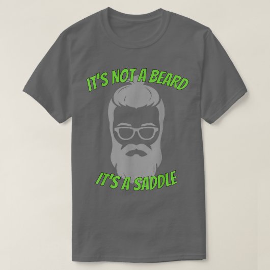 Beard Saddle Funny Bearded Funcell T-Shirt (Design vorne)