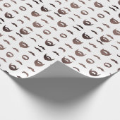 Beard Silhouette Wrapping Paper Funny Facial Hair Geschenkpapier (Ecke)