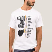 Beard Size Chart Manly Caveman Men Funny T-Shirt (Vorderseite)