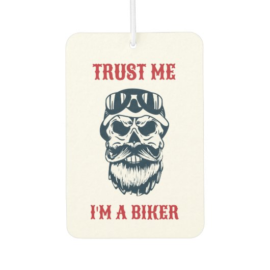 Beard Skull | Motorrad | Vertrau mir, ich bin Fahr Autolufterfrischer (Vorderseite)