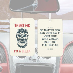 Beard Skull Motorrad Vertrau mir, ich bin Fahr Autolufterfrischer